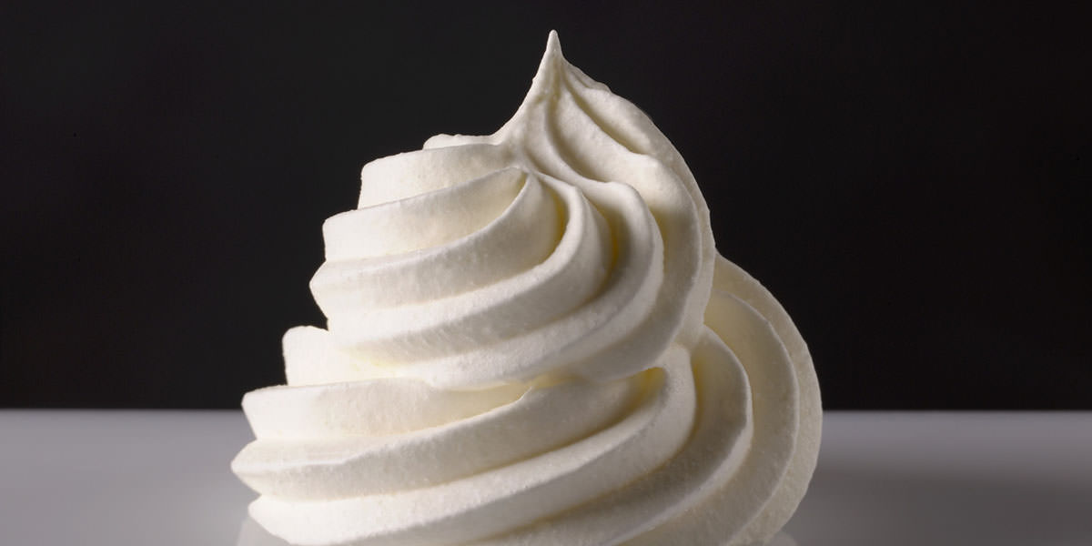 Blob of whipped cream